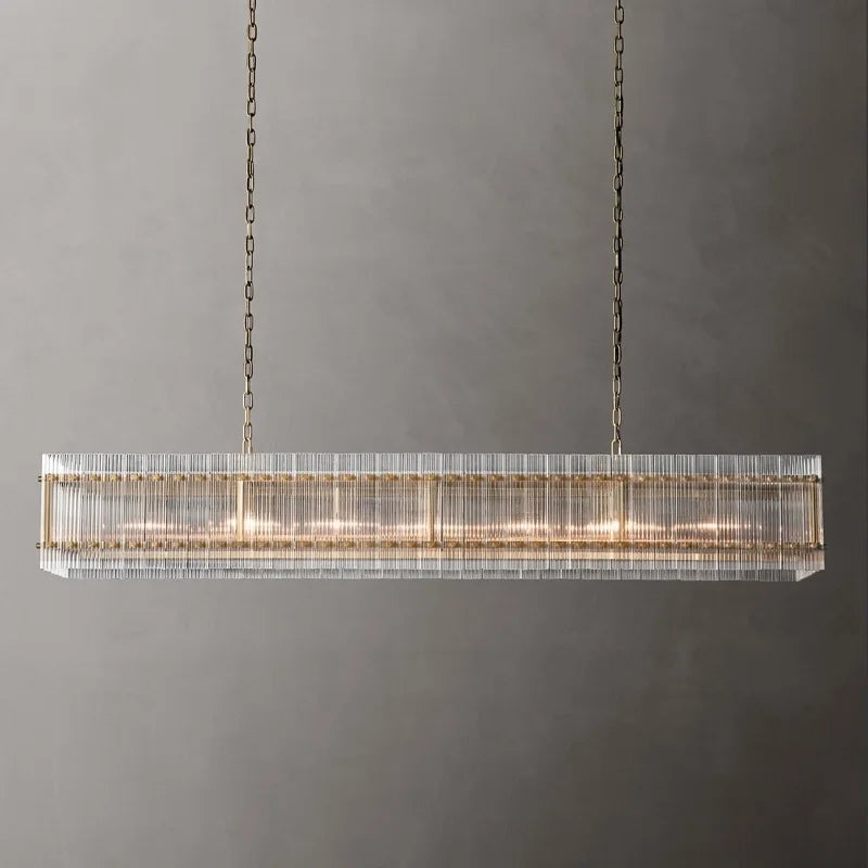 Lustre — Rectangulaire en cristal pour éclairage de luxe