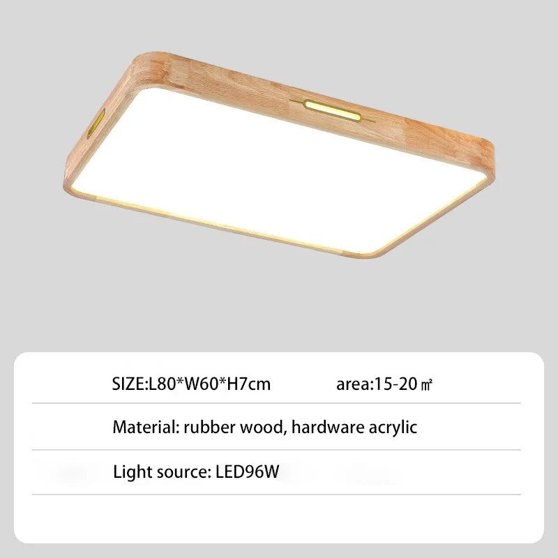 Plafonnier led moderne simple rond carré décoratif idéal Oscar Perspective en Bois - Une Touche Naturelle dans le Décor