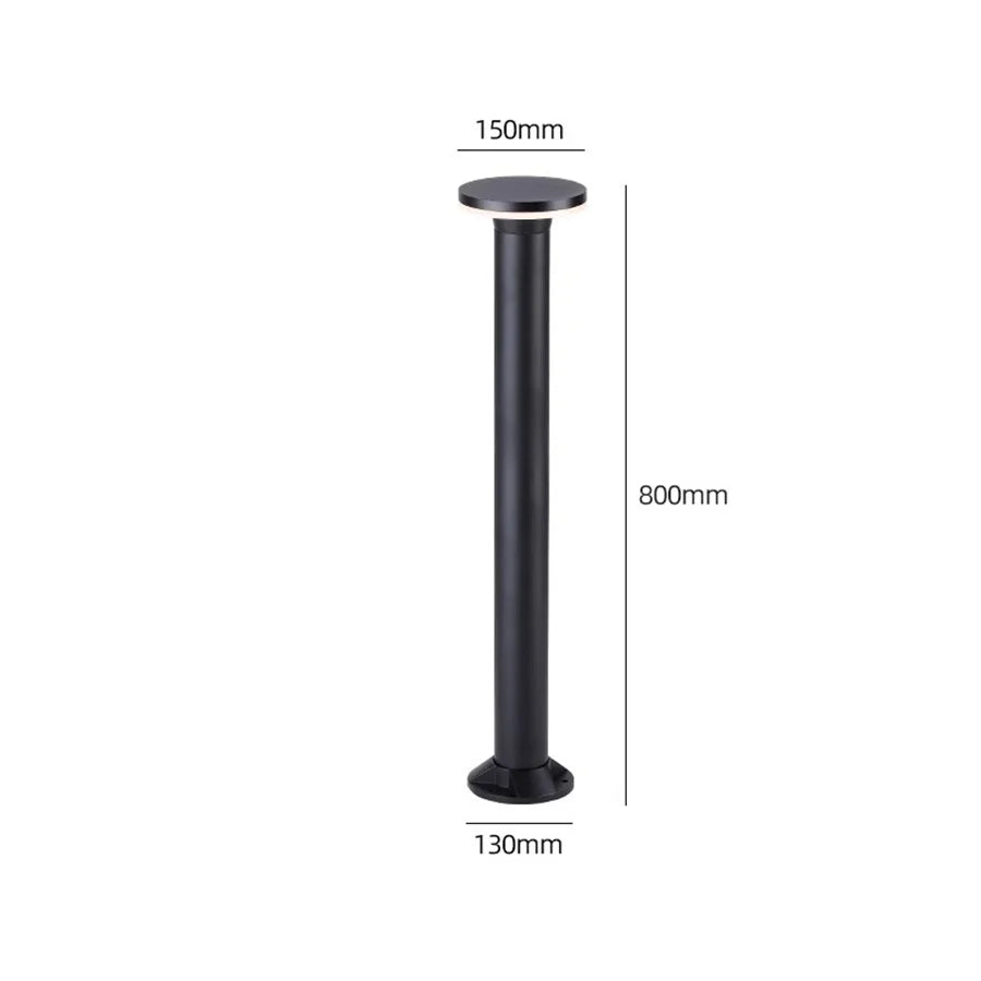 Borne lumineuse extérieure carrée en aluminium, forme champignon, IP54 – Carrélie