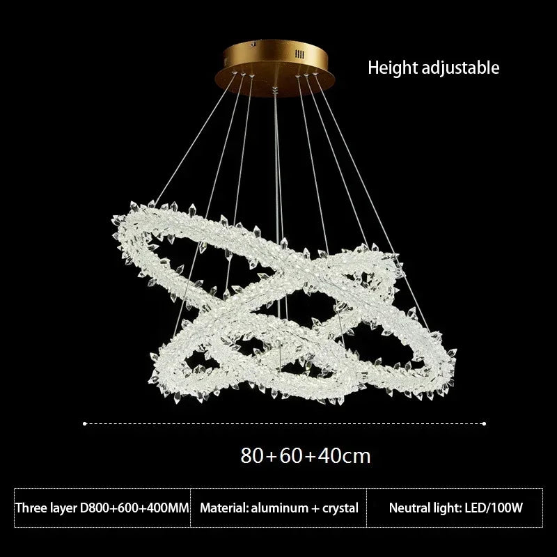 Lustre — Moderne en cristal design pour décoration intérieure élégante
