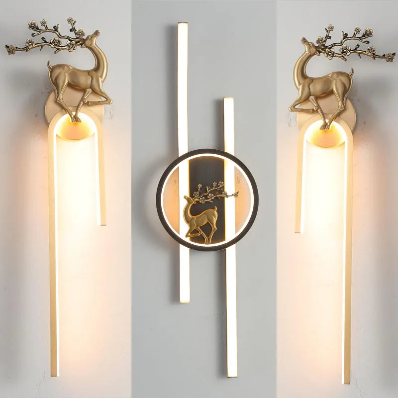 Applique murale — En cuivre style chinois pour éclairage intérieur
