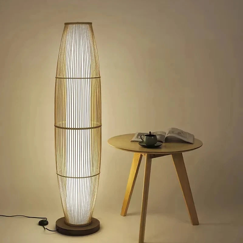 Lampe Grande Japonaise Alma Sérénade en Bambou - Une Note Naturelle dans le Décor
