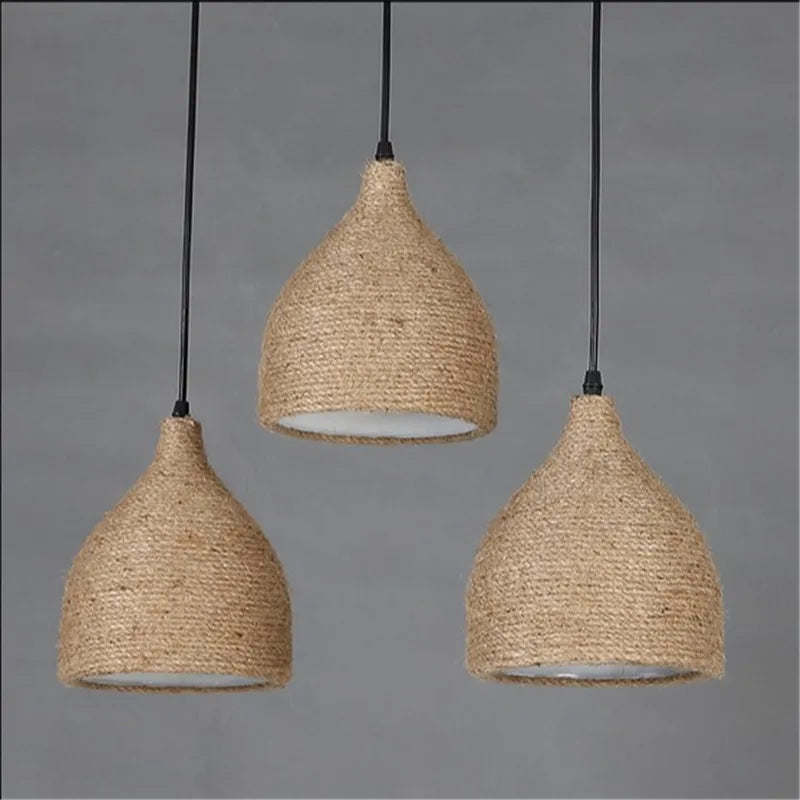 Suspension Vintage Victoire Rivage en Corde de Chanvre