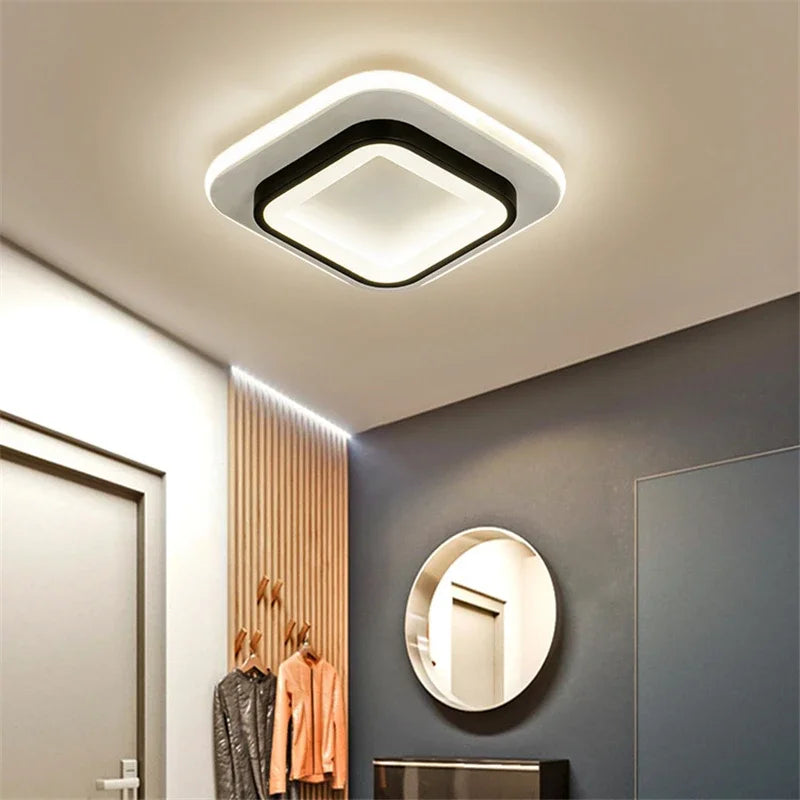 Plafonnier moderne à leds design rond ou carré pour décoration intérieure Léna Quintette - Courbes Douces & Décor Équilibré