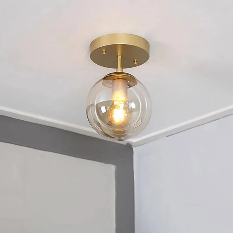 Plafonnier — LED boule en verre moderne