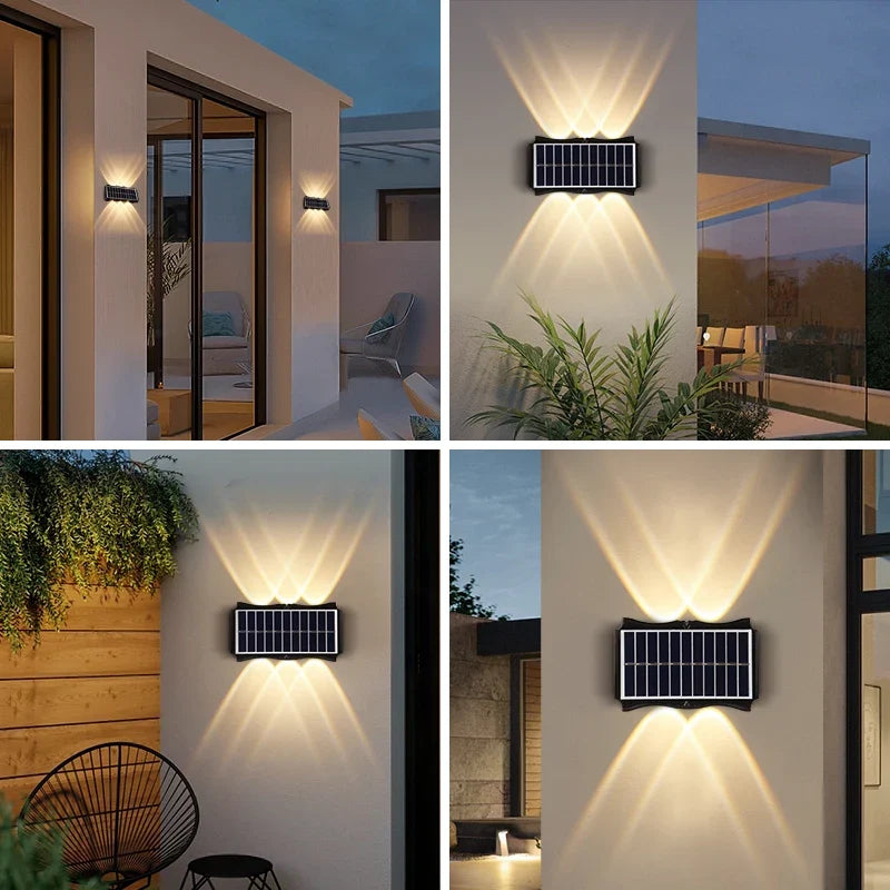Applique murale — Extérieure solaire étanche avec interrupteur automatique