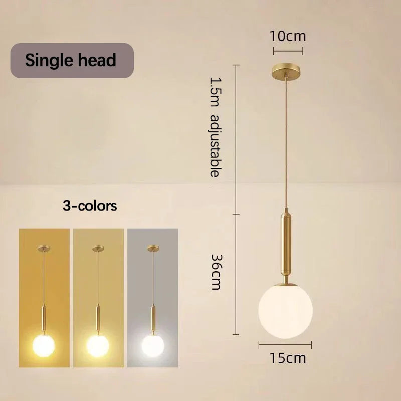 Lustre — Moderne en verre design lampe à LED de luxe pour décoration intérieure