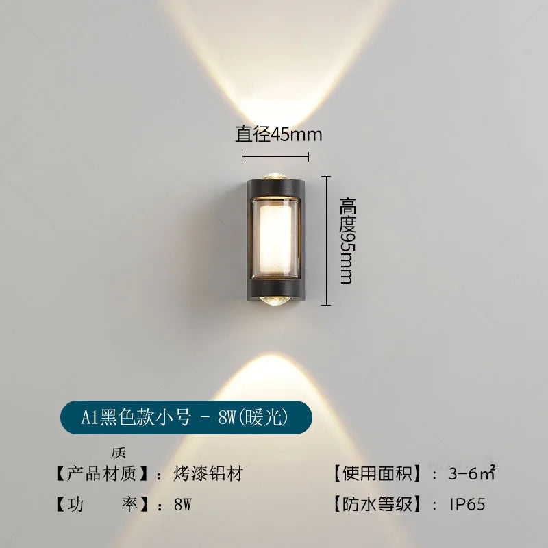 Applique murale — Moderne LED extérieure étanche pour jardin et couloir