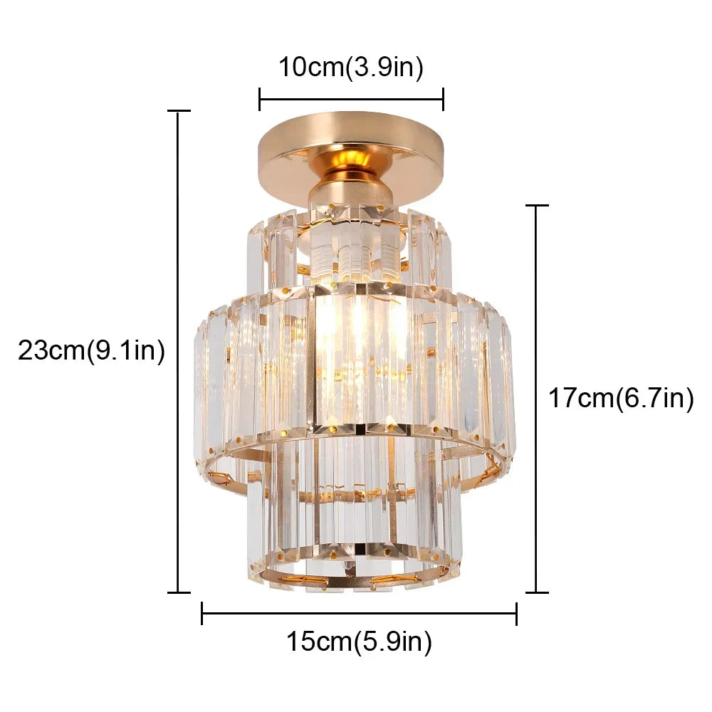 Plafonnier moderne en cristal avec led Félicie Prélude - Éclat du Cristal & Décor Singulier