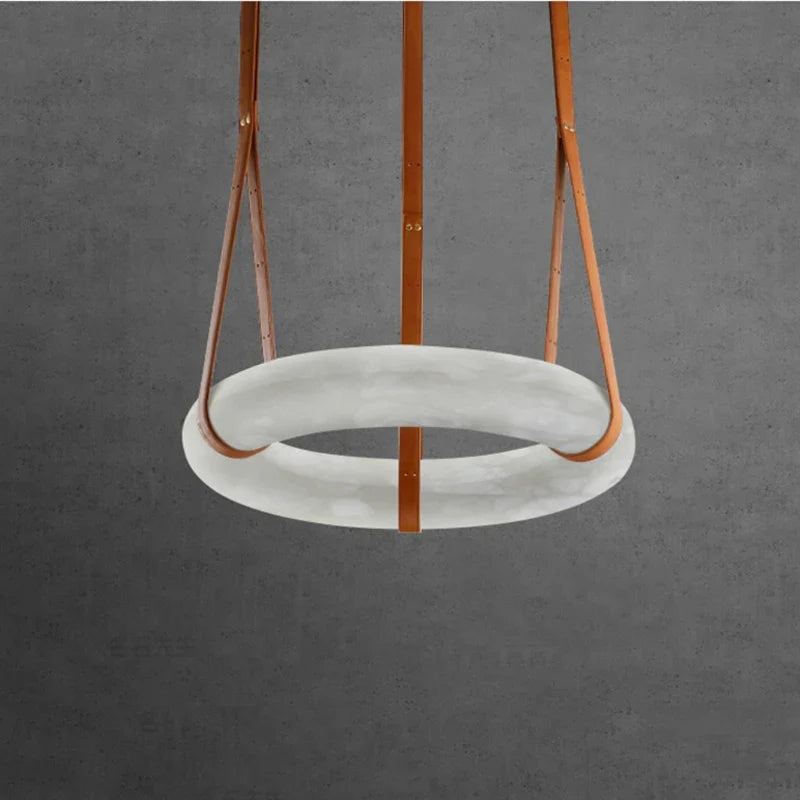 Lustre — Circulaire en marbre LED de luxe suspendu