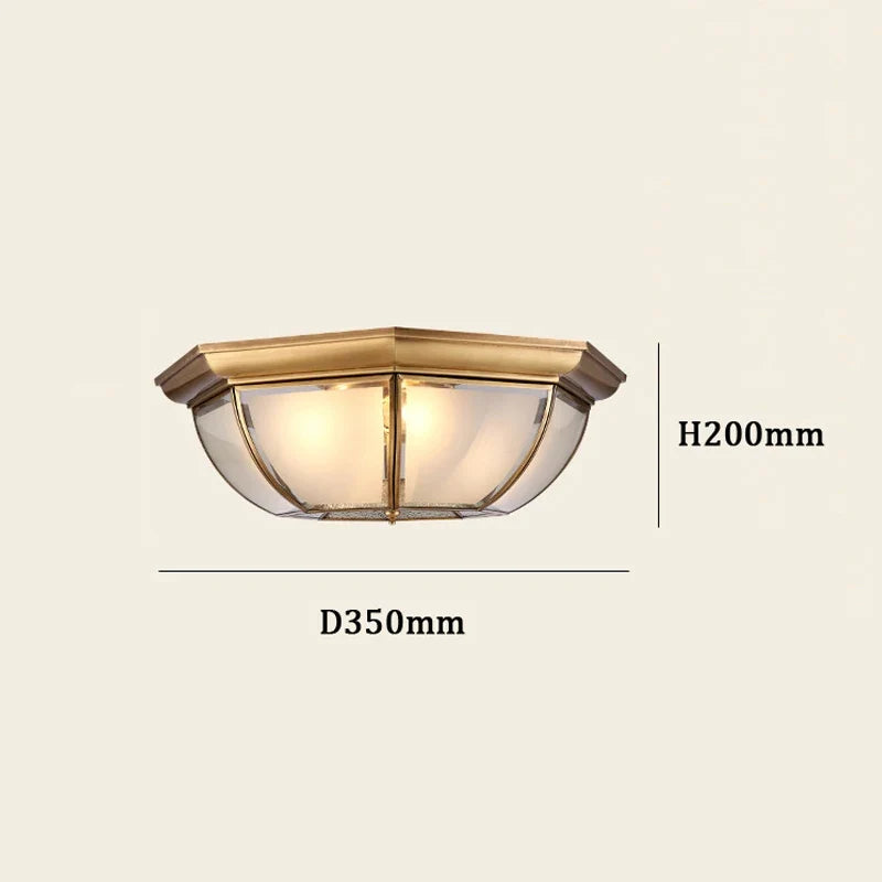 Plafonnier moderne en cuivre pour un éclairage élégant Yuna Récital - Une Présence Décorative Raffinée