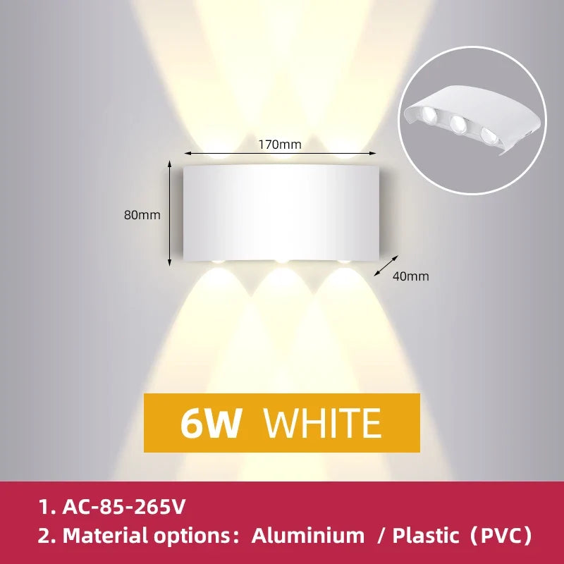 Applique murale — Extérieure LED luminaire étanche pour jardin décoratif