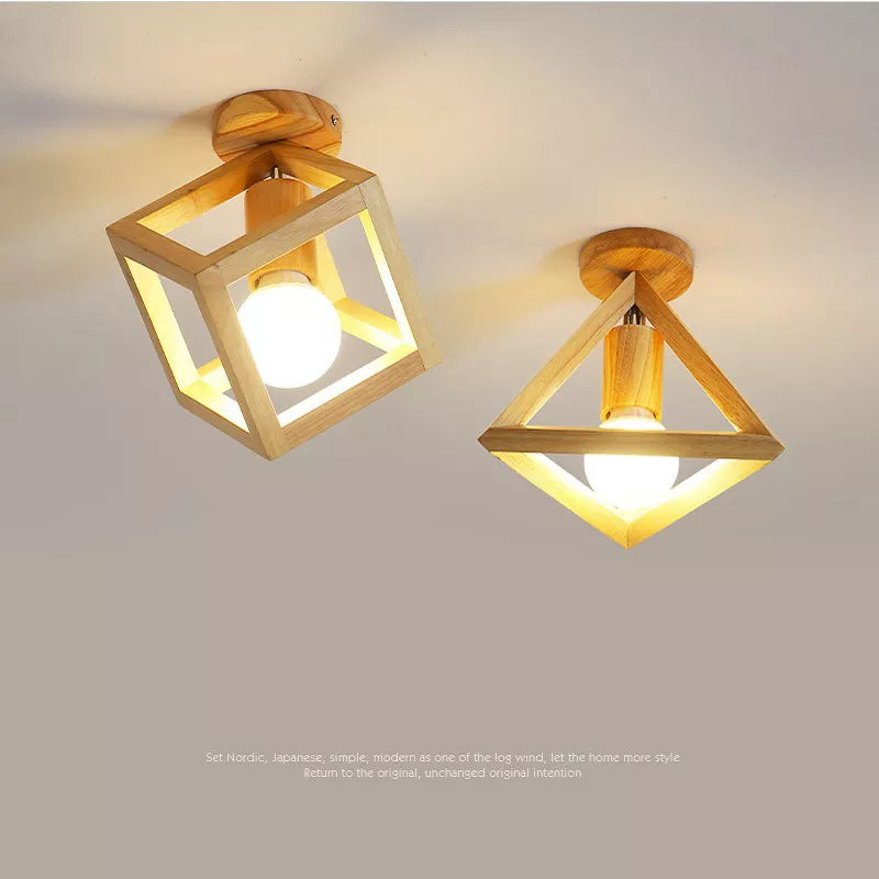 Plafonnier — En bois nordique pour couloir entrée balcon couloir vestiaire Illuminaire 3 température de couleur en bois LED allée lumière