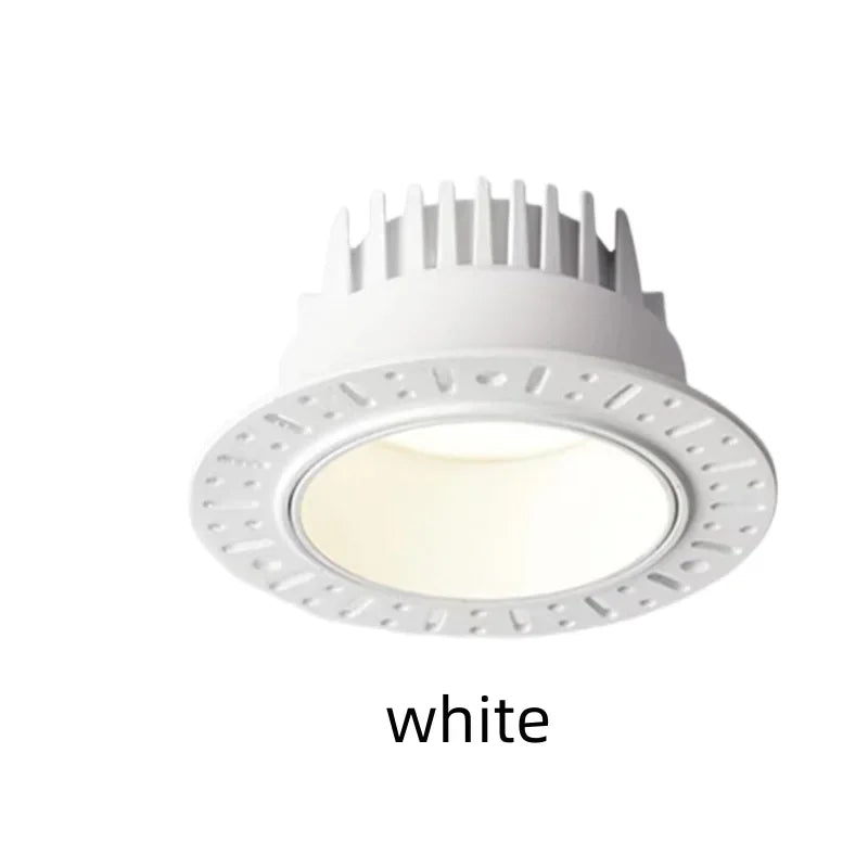 Spot de plafond COB encastré sans bord anti-éblouissement à intensité variable 7W 9W 12W 15W 85-265V pour hôtel et villa Suzon Clairval en Aluminium - Caractère & Élégance dans le Décor