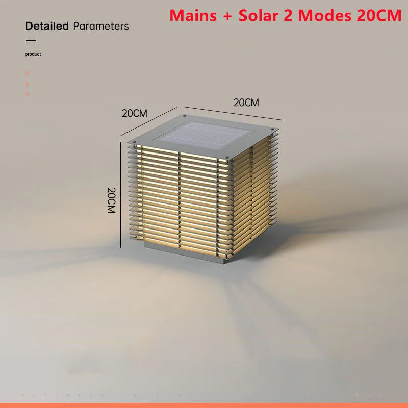 lampe de pelouse solaire moderne pour éclairage extérieur
