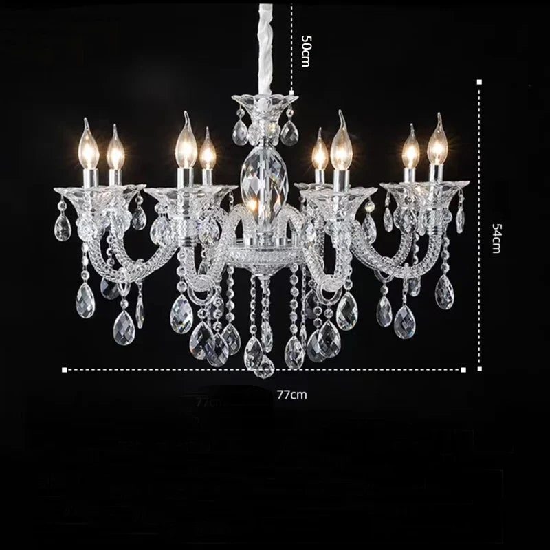 Lustre — Moderne en verre cristal pour espace de luxe