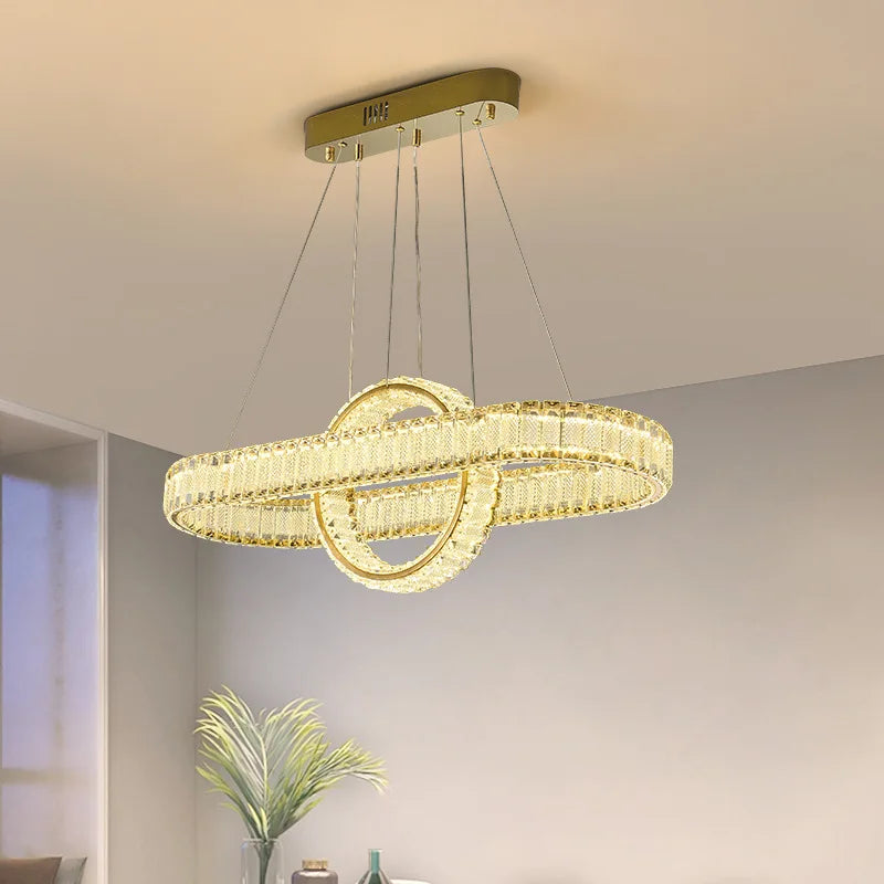 Lustre — Moderne LED en cristal style vintage pour villa