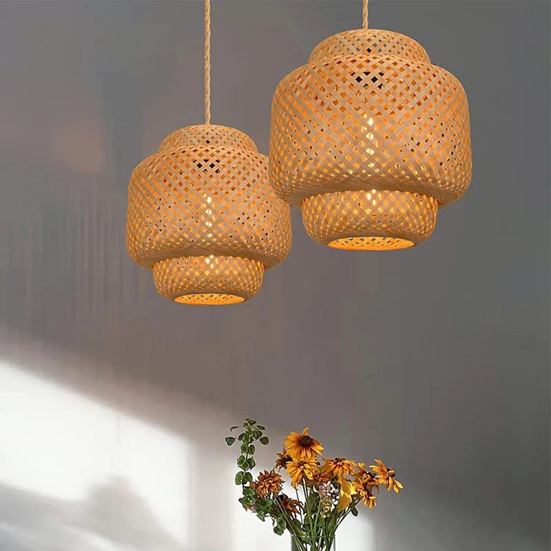 Suspension Naturelle Philomène Sillage en Corde de Chanvre