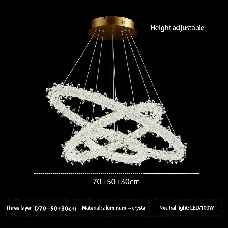 Lustre — Moderne en cristal design pour décoration intérieure élégante