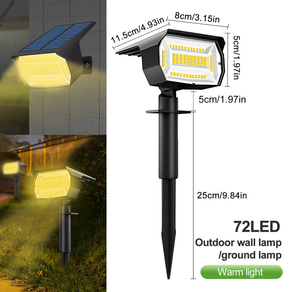 Spot solaire LED de jardin à trois modes, IP65 – Soléon