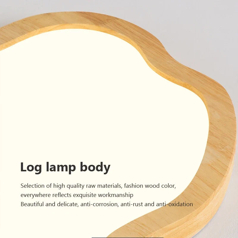 Plafonnier — LED nordique en bois forme nuage éclairage décoratif moderne