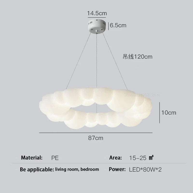 Lustre — Nuage moderne LED design anneau nordique éclairage lustre
