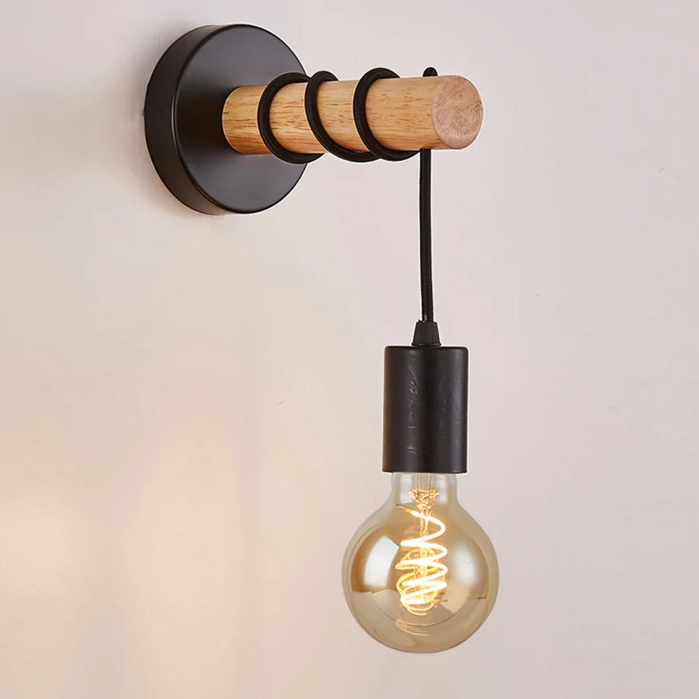 Applique murale — Moderne en bois pour éclairage intérieur et extérieur
