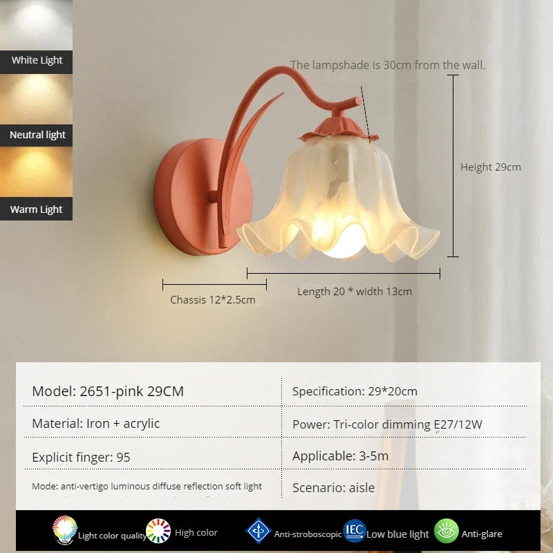 Applique murale led moderne en forme de fleur décorative pour intérieur Valérian Partition - Esprit Contemporain & Décor Élégant