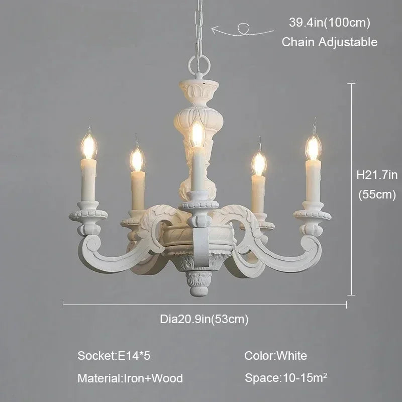 Lustre — Romain en bois sculpté rétro pour décoration élégante