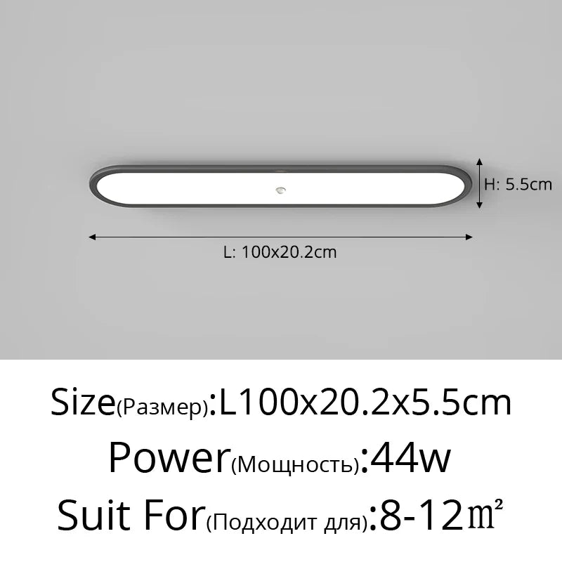 Plafonnier led ultra-mince avec capteur de corps humain Melchior Versant en Aluminium - Lignes Dessinées & Décor Raffiné