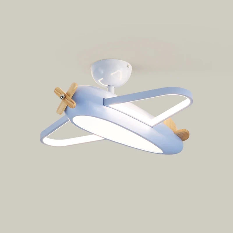 Plafonnier avion dessin animé en bois pour chambre d'enfant Nella Finesse - Chaleur du Bois & Atmosphère Accueillante