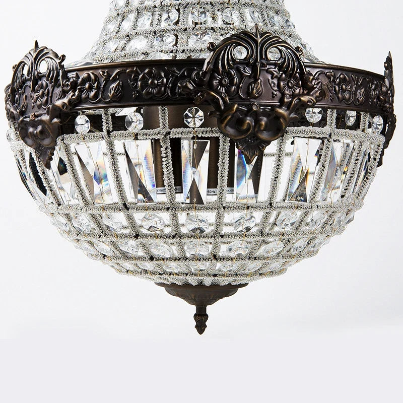 Lustre — En cristal européen 6 lumières pour intérieur élégant