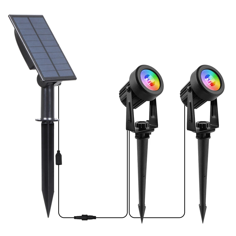 Spot solaire LED de jardin, RVB ou blanc, IP65 – Solerive