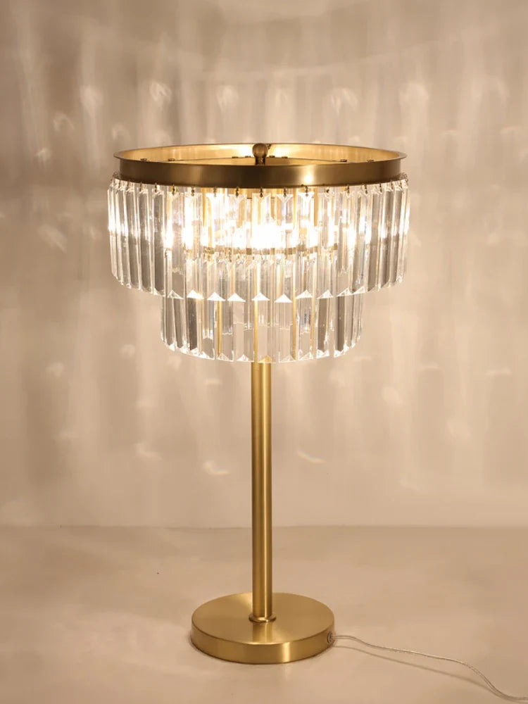 lampe de bureau en cristal de cuivre design moderne luxe