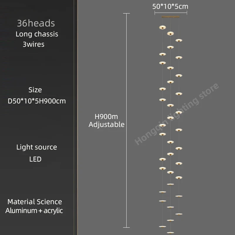 Lustre — Moderne à LED pour éclairage intérieur élégant