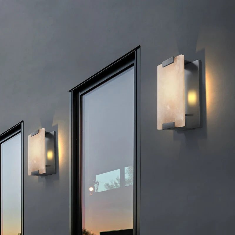 Applique murale led en marbre naturel et cuivre pour intérieur Anatole Arabella - Une Présence Décorative Raffinée