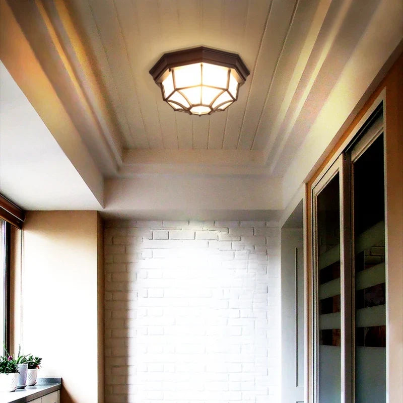 Plafonnier — LED imperméable extérieur design rétro moderne et simple