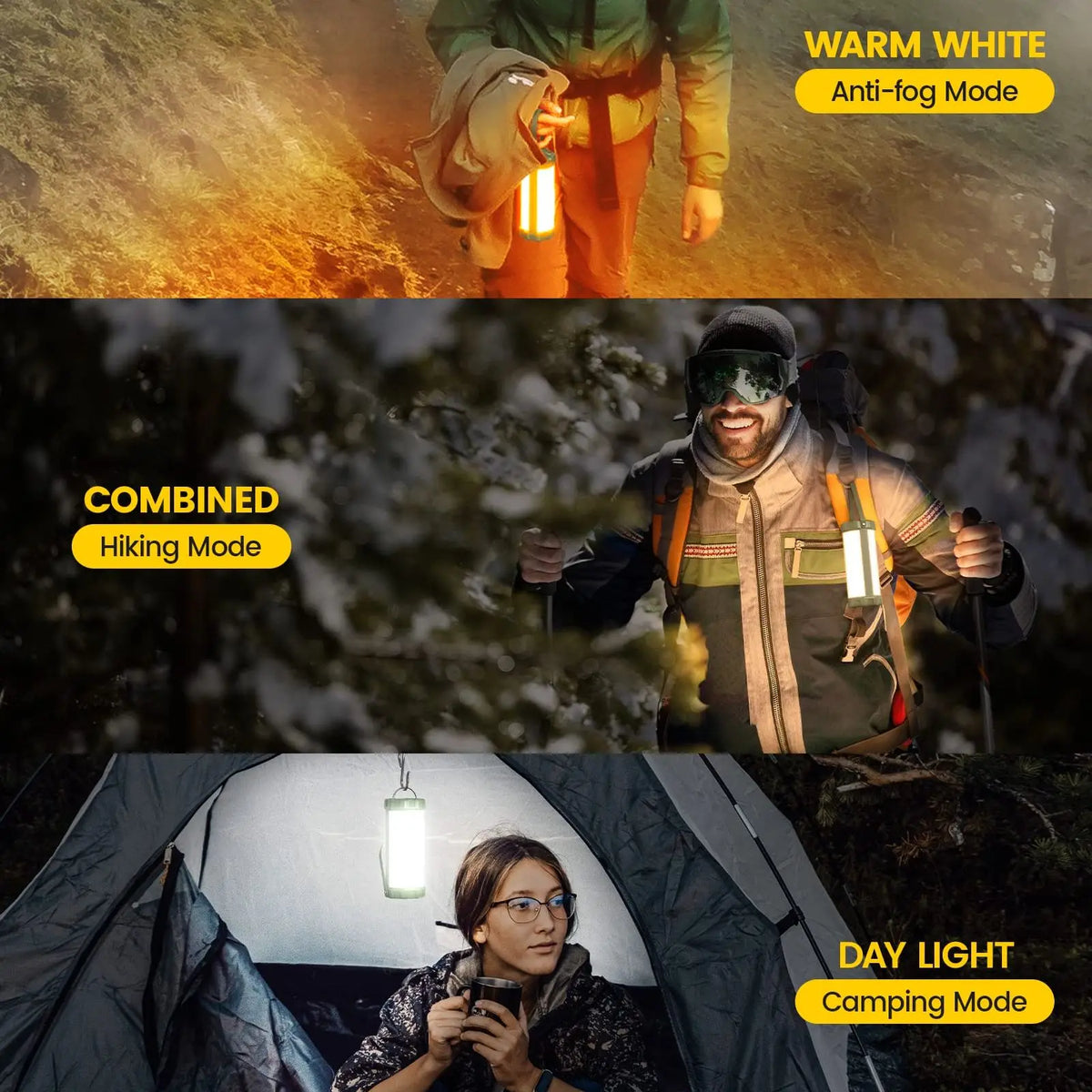 Lampe de camping rechargeable 106 LED portable et pratique – Évarine Aube