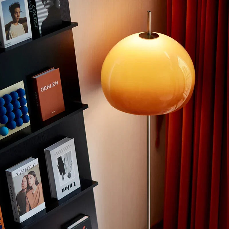 lampe à poser rétro en verre dégradé style bauhaus
