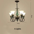 Lustre — Classique antique en céramique et verre vintage
