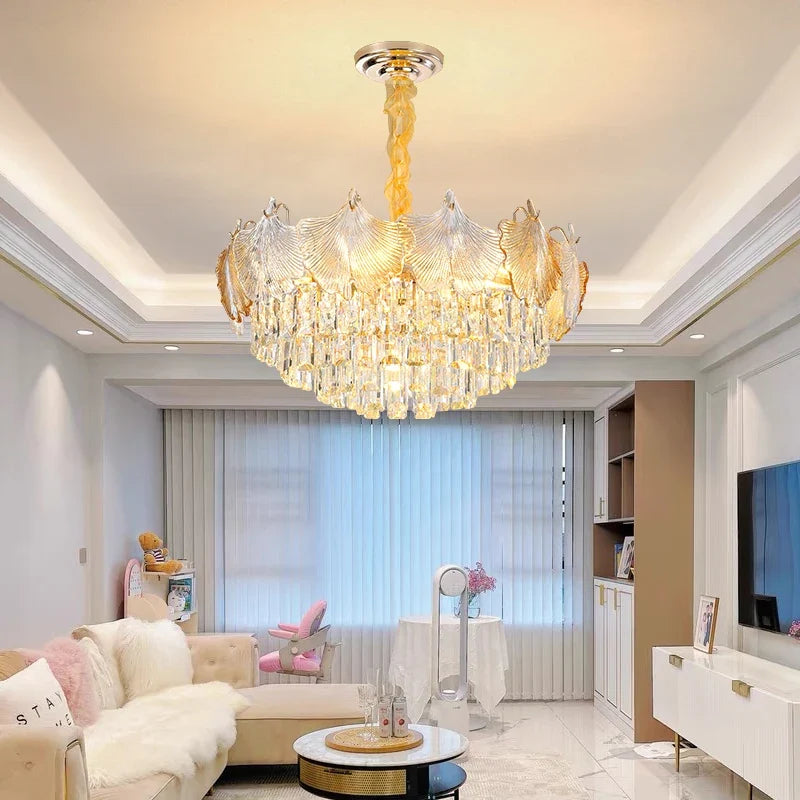 Lustre — En verre cristal design moderne pour intérieur élégant