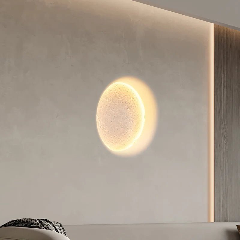 Lampe en plâtre créative lune pour décoration murale Zélian Concerto - Une Note Singulière dans le Décor