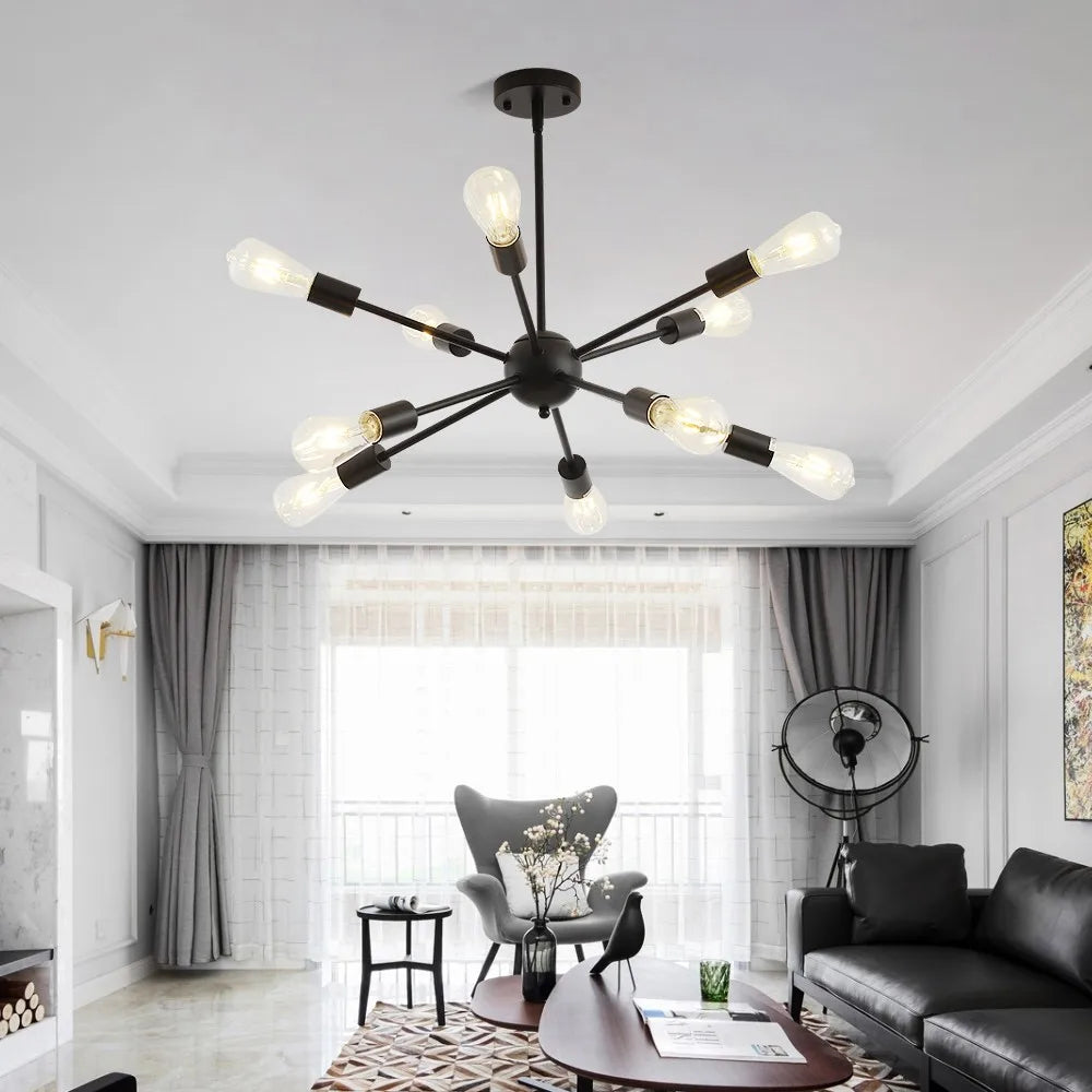 Lustre — Moderne industriel en laiton pour éclairage design