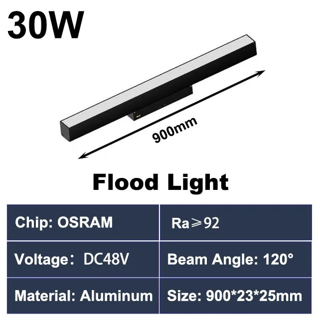 Luminaire — Rail d éclairage magnétique moderne pour intérieur en aluminium