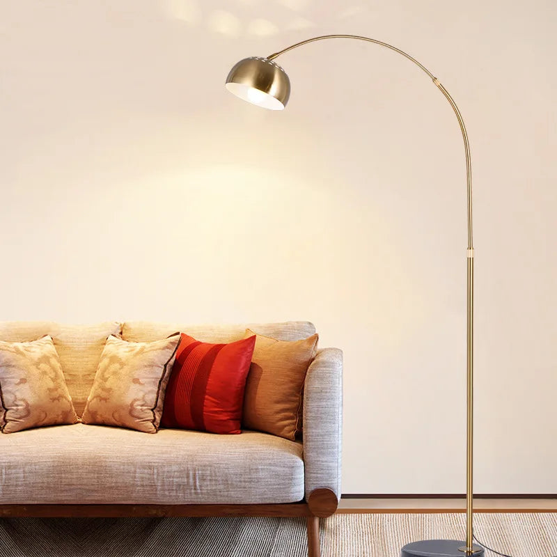Lampadaire arc en métal LED décoration galvanoplastie – Séliane Épure