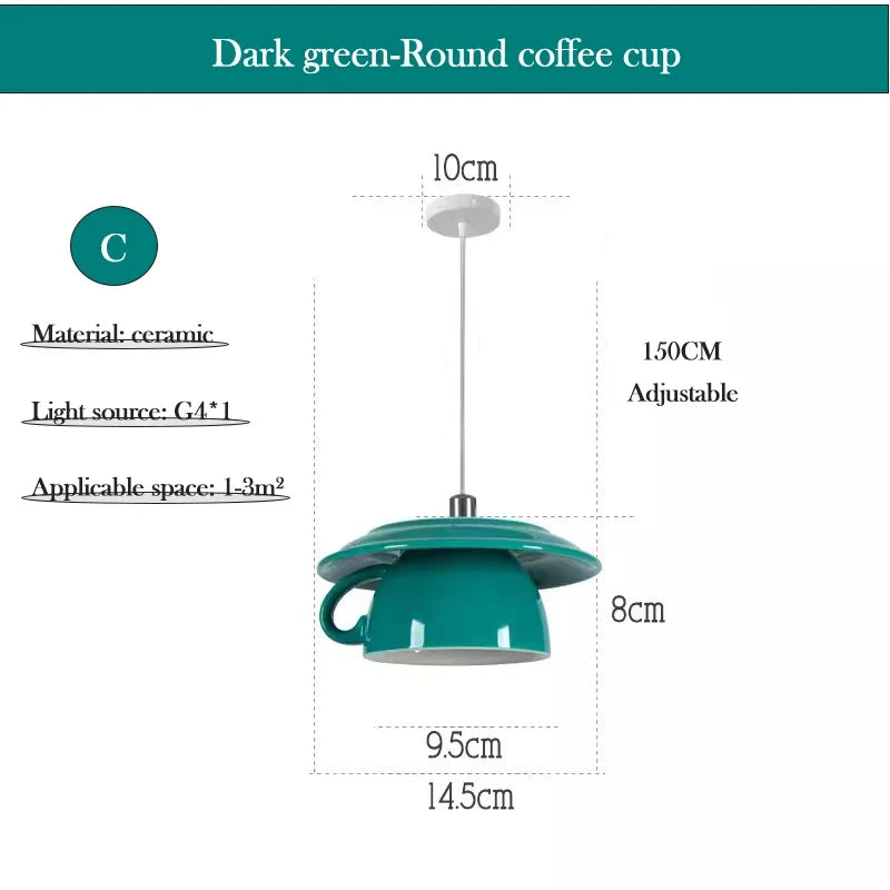 lampe de tasse en céramique style nordique minimaliste moderne