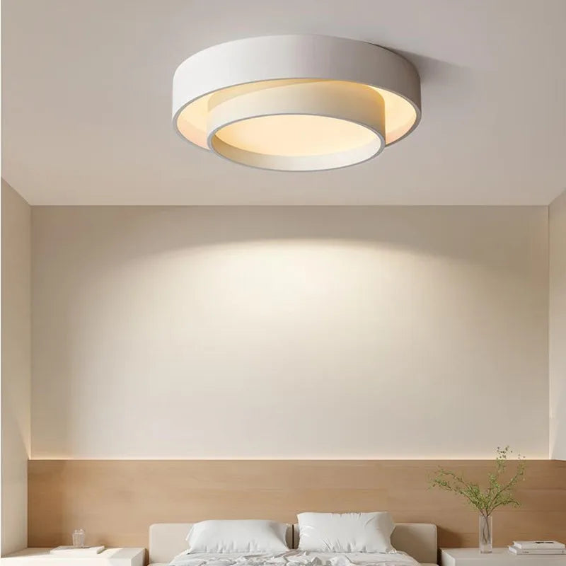 Plafonnier rond moderne led design pour divers espaces Olympe Clairval - Courbes Douces & Décor Équilibré