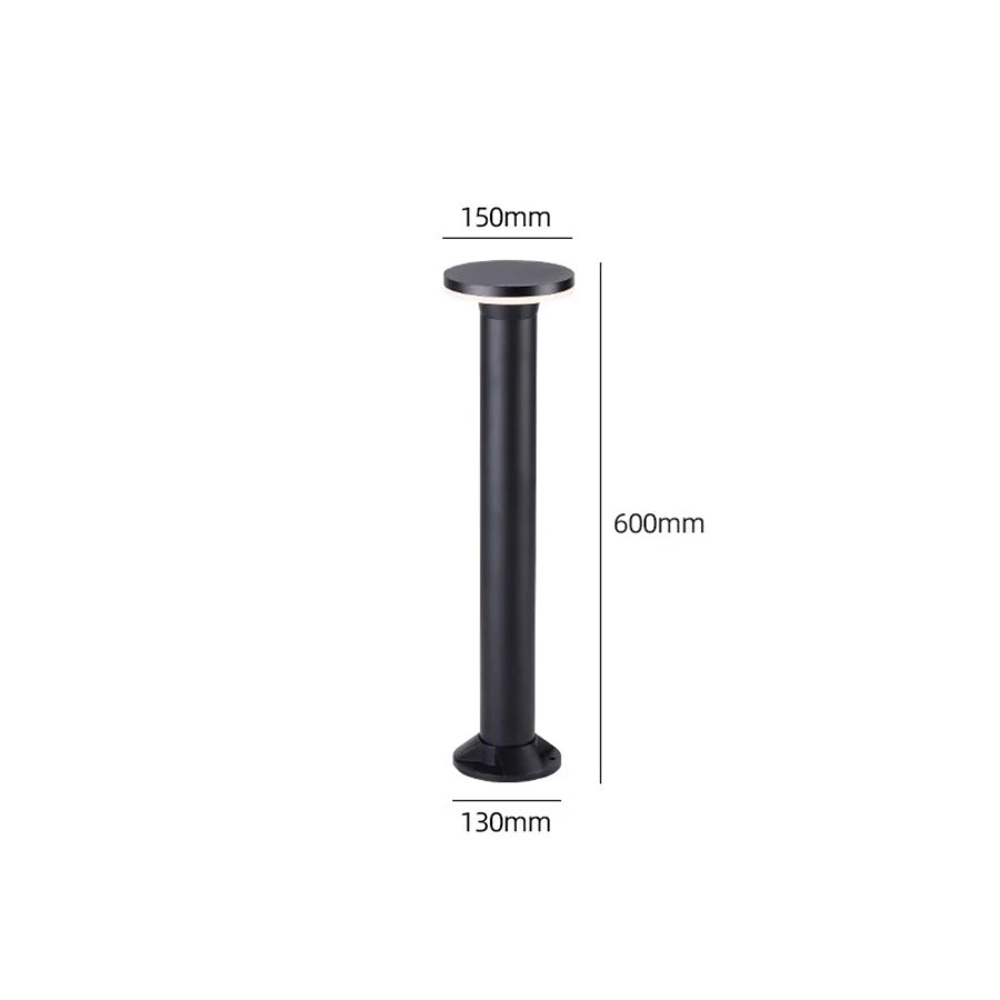 Borne lumineuse extérieure carrée en aluminium, forme champignon, IP54 – Carrélie