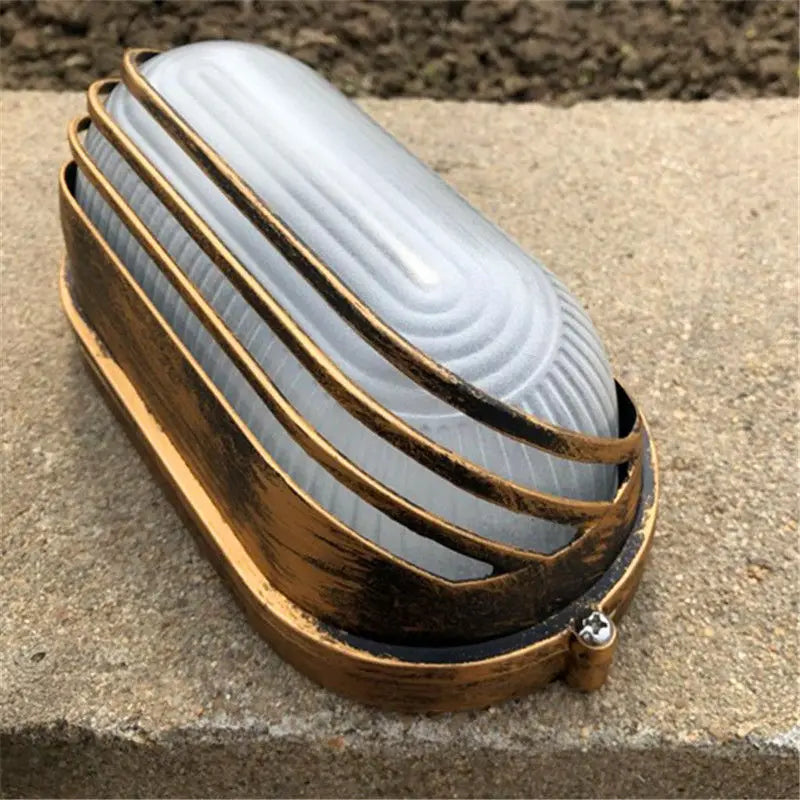 Plafonnier — E27 rétro éclairage extérieur LED étanche appliques murales pour jardin cour balcon couloir plafonniers cuivre Vintage applique 220V