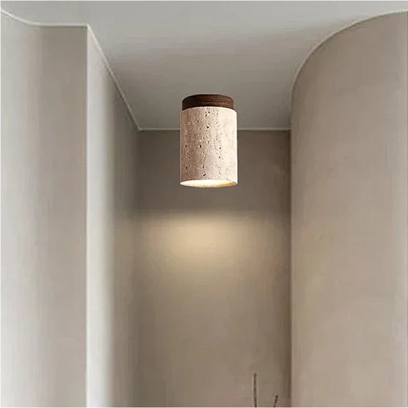 Plafonnier — En pierre minimaliste pour une ambiance apaisante